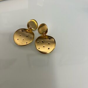 Madewell Etched in the stars earrings vintage gold